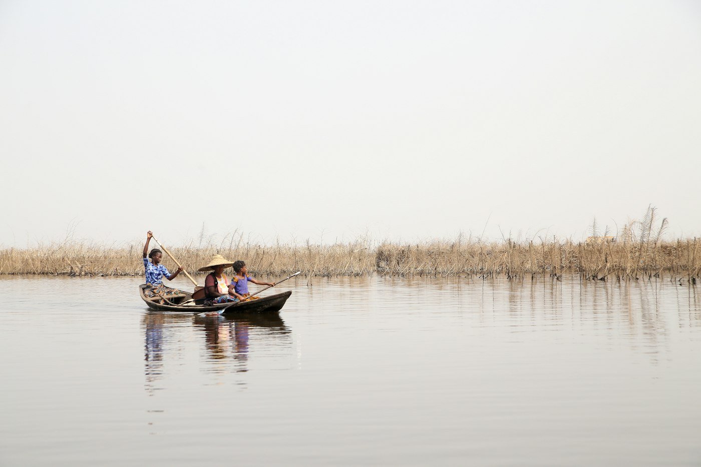 Pirogue sur le lac Nokoué au Bénin